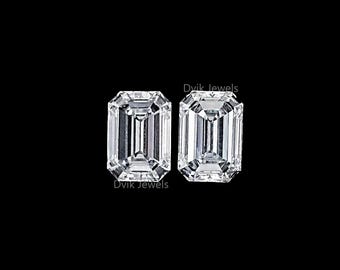 Emerald Cut Lab Grown Diamond For Solitaire Ring, Eco-Friendly Diamond For Love, Man Made Diamond For Jewelry Making, CVD Diamond Pendant
