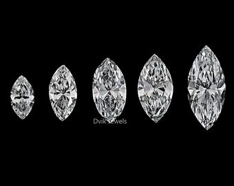 Marquise-Cut Labor gewachsener loser Diamant, EF-VS Klarheit Labor gewachsener Diamant, Solitär Handgefertigter Diamant, Laborstein Für personalisierten Schmuck