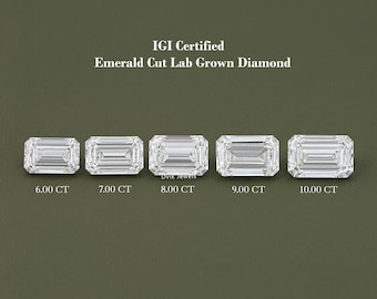 Emerald Cut Lab Grown Diamond, Solitaire Loose Handcrafted Diamond, EF-VS Loose Diamond For Engagement Ring, CVD Diamond For Jewelry Making