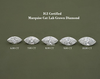 Diamante suelto cultivado en laboratorio de talla marquesa, diamante solitario para anillo personalizado, diamante ecológico para ella, diamante artificial para joyería.