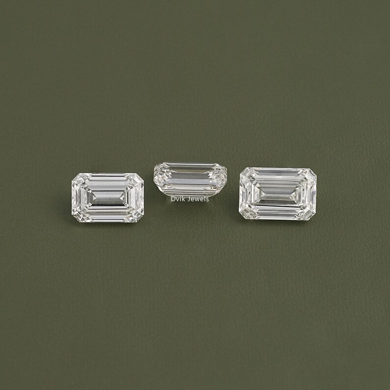 Emerald Cut Lab Grown Loose Diamond, 11.00 To 15.00 CT Lab Created Diamond, IGI Certified CVD Diamond For Ring, Personalized Gift For Her