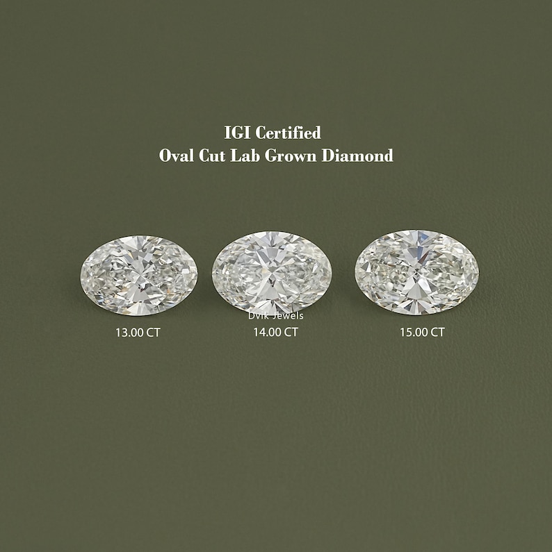 IGI Certified Oval Cut Lab Grown Diamond, EF-VS Clarity Solitaire Diamond, Loose Diamond For Jewelry Making, Loose Diamond For Custom Ring