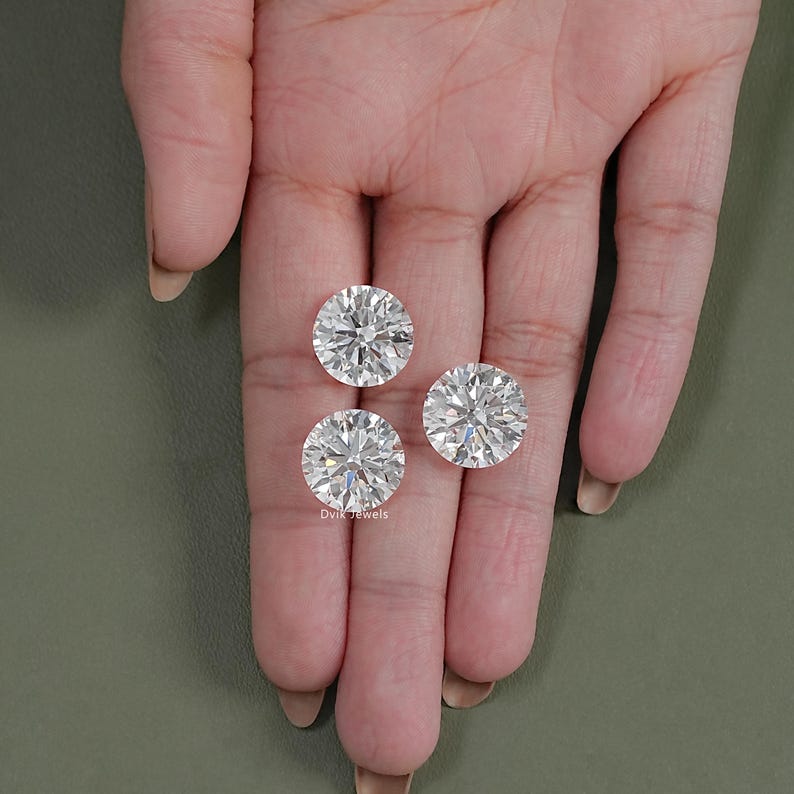 Round Cut Lab Loose Diamond, IGI Certified Diamond For Jewelry Making, Solitaire Loose CVD Diamond, Handmade Lab Stone For Custom Jewelry