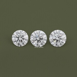 Round Cut Lab Loose Diamond, IGI Certified Diamond For Jewelry Making, Solitaire Loose CVD Diamond, Handmade Lab Stone For Custom Jewelry