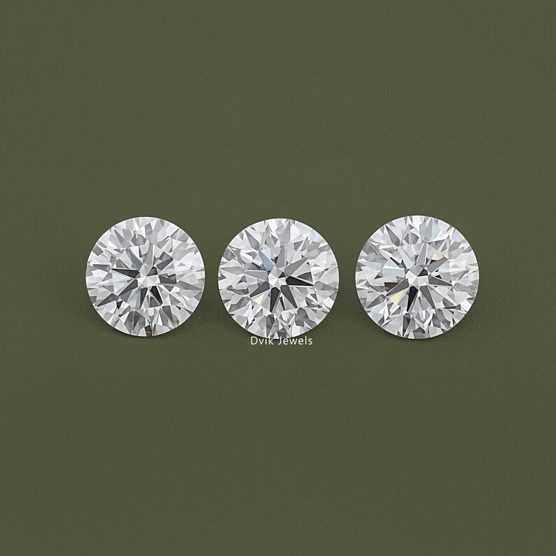 Round Cut Lab Loose Diamond, IGI Certified Diamond For Jewelry Making, Solitaire Loose CVD Diamond, Handmade Lab Stone For Custom Jewelry