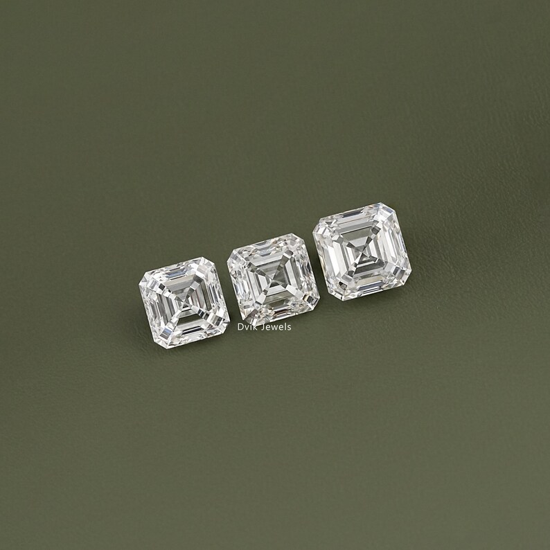 11.00 To 15.00 Carat Asscher Cut Lab Loose Diamond, IGI Certified Diamond For Jewelry Making, Conflict Free Loose Diamond For Wedding Ring