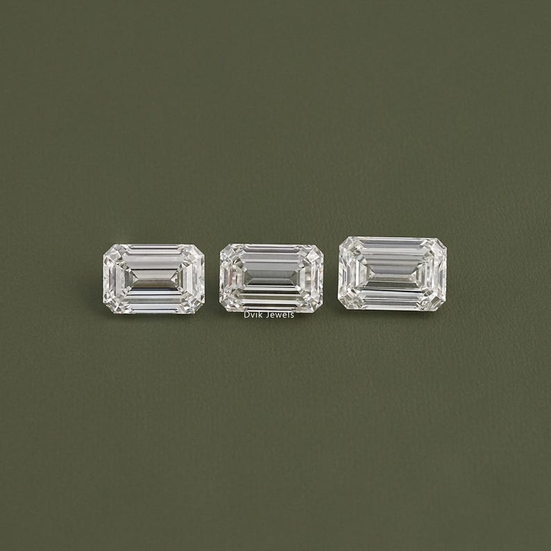 Emerald Cut Lab Grown Loose Diamond, 11.00 To 15.00 CT Lab Created Diamond, IGI Certified CVD Diamond For Ring, Personalized Gift For Her