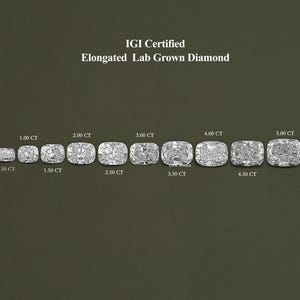 Eco Friendly Elongated Cushion Loose Diamond, Lab Grown Diamond Jewelry For Custom Gift, CVD Diamond Wedding Ring For Personalized Gift