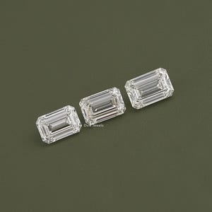 Emerald Cut Lab Grown Loose Diamond, 11.00 To 15.00 CT Lab Created Diamond, IGI Certified CVD Diamond For Ring, Personalized Gift For Her