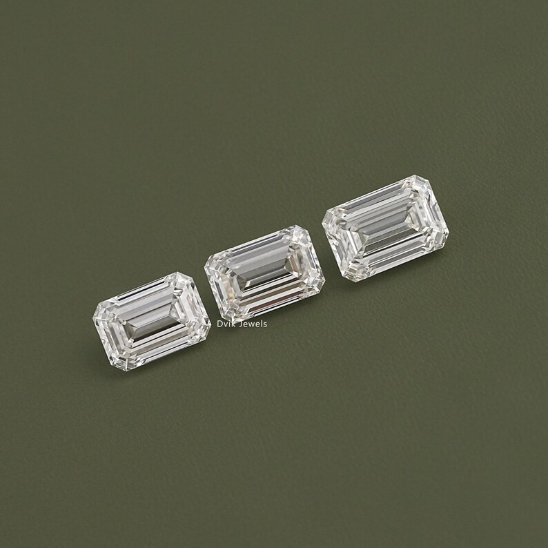 Emerald Cut Lab Grown Loose Diamond, 11.00 To 15.00 CT Lab Created Diamond, IGI Certified CVD Diamond For Ring, Personalized Gift For Her
