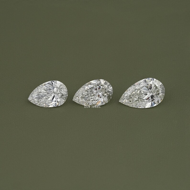 Pear Cut IGI Certified Lab Diamond, Solitaire Loose Handcrafted Diamond,  EF-VS Clarity Diamond, Loose Stone For Personalized Jewelry Making