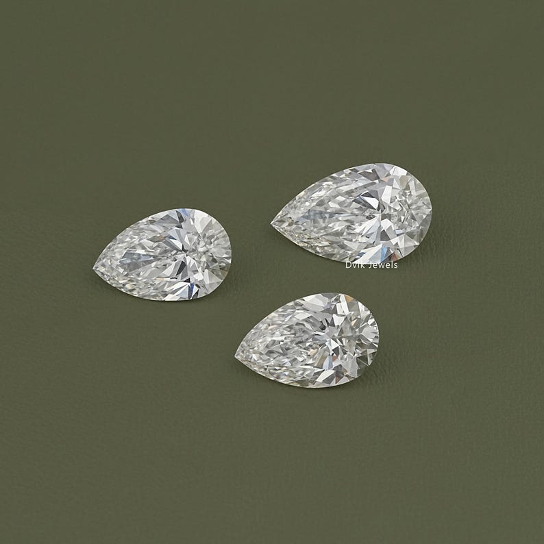 Pear Cut IGI Certified Lab Diamond, Solitaire Loose Handcrafted Diamond,  EF-VS Clarity Diamond, Loose Stone For Personalized Jewelry Making