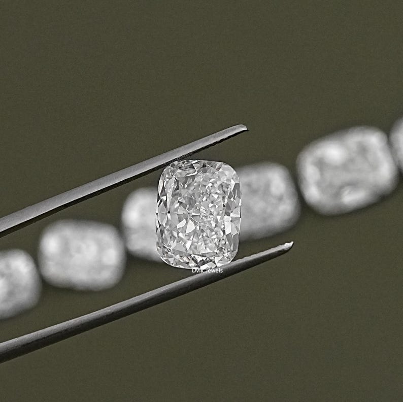 Eco Friendly Elongated Cushion Loose Diamond, Lab Grown Diamond Jewelry For Custom Gift, CVD Diamond Wedding Ring For Personalized Gift