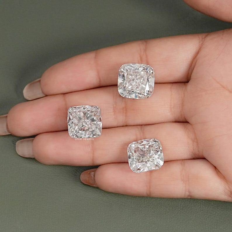 11.00 To 15.00 CT Square Cushion Cut Lab Grown Diamond, Handcrafted Diamond For Custom Jewelry, Eco Friendly IGI Certified Loose Diamond