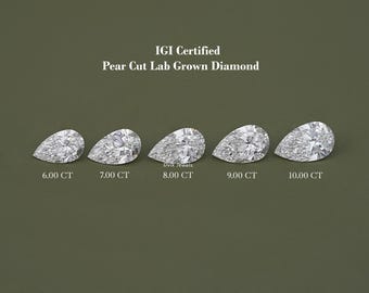 Pear Cut Lab Grown Diamond, Conflict Free Loose Diamond, Eco Friendly Diamond For Jewelry Making, Lab Stone For Personalized Ring For Her