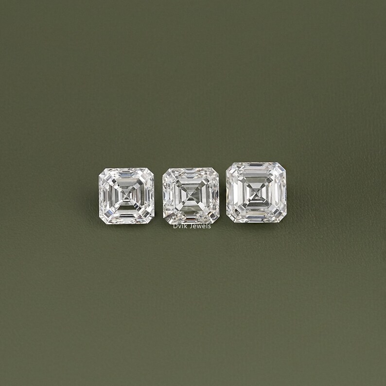 11.00 To 15.00 Carat Asscher Cut Lab Loose Diamond, IGI Certified Diamond For Jewelry Making, Conflict Free Loose Diamond For Wedding Ring
