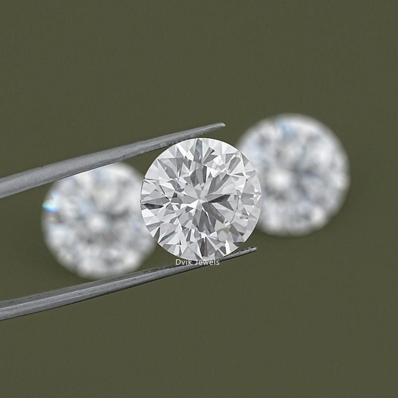 Round Cut Lab Loose Diamond, IGI Certified Diamond For Jewelry Making, Solitaire Loose CVD Diamond, Handmade Lab Stone For Custom Jewelry
