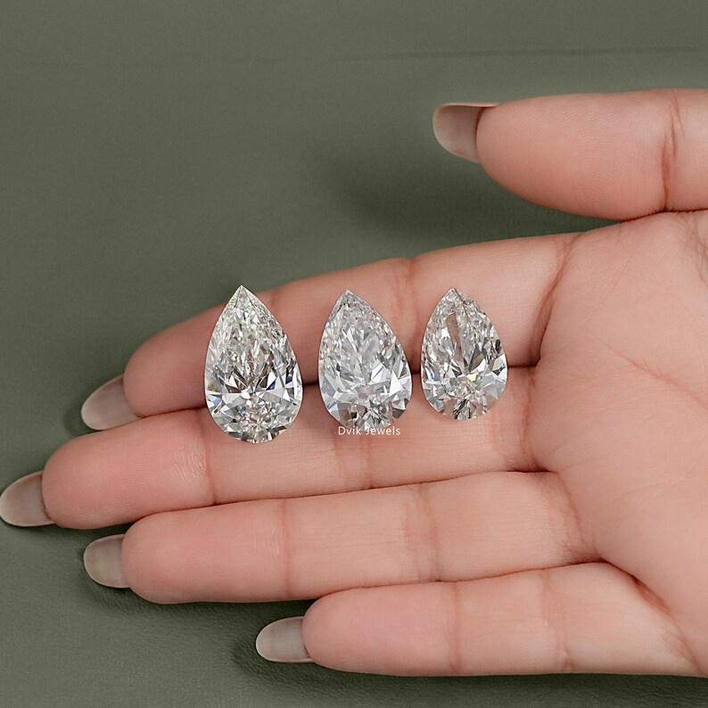 Pear Cut IGI Certified Lab Diamond, Solitaire Loose Handcrafted Diamond,  EF-VS Clarity Diamond, Loose Stone For Personalized Jewelry Making