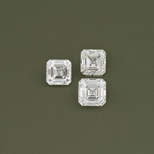 11.00 To 15.00 Carat Asscher Cut Lab Loose Diamond, IGI Certified Diamond For Jewelry Making, Conflict Free Loose Diamond For Wedding Ring