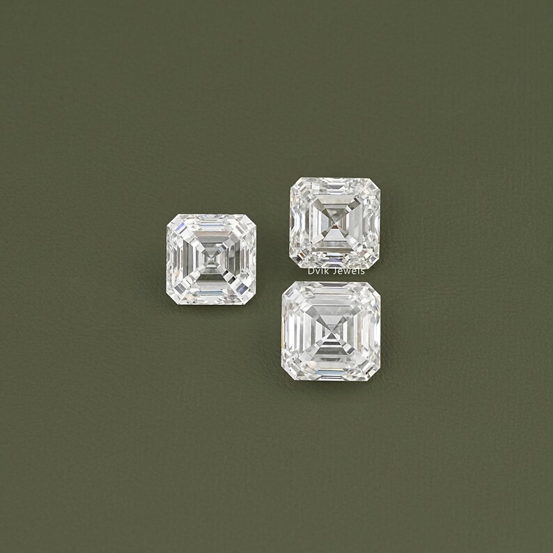 11.00 To 15.00 Carat Asscher Cut Lab Loose Diamond, IGI Certified Diamond For Jewelry Making, Conflict Free Loose Diamond For Wedding Ring