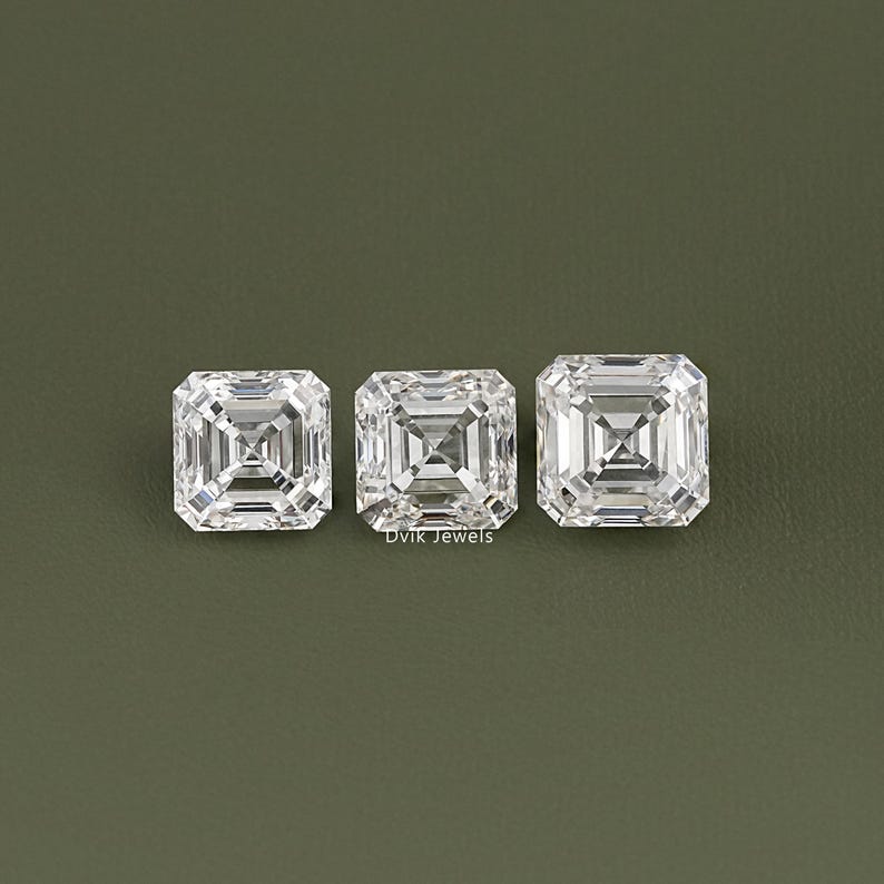 11.00 To 15.00 Carat Asscher Cut Lab Loose Diamond, IGI Certified Diamond For Jewelry Making, Conflict Free Loose Diamond For Wedding Ring