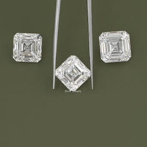 11.00 To 15.00 Carat Asscher Cut Lab Loose Diamond, IGI Certified Diamond For Jewelry Making, Conflict Free Loose Diamond For Wedding Ring
