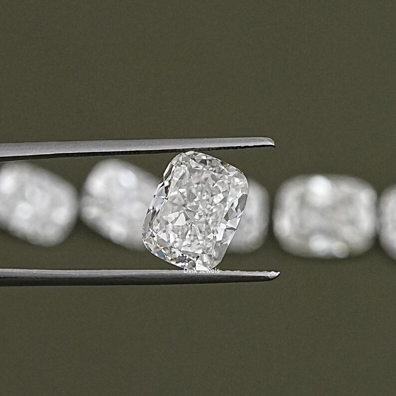 Eco Friendly Elongated Cushion Loose Diamond, Lab Grown Diamond Jewelry For Custom Gift, CVD Diamond Wedding Ring For Personalized Gift