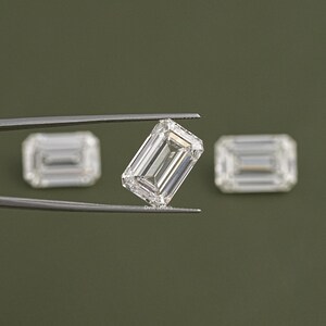 Emerald Cut Lab Grown Loose Diamond, 11.00 To 15.00 CT Lab Created Diamond, IGI Certified CVD Diamond For Ring, Personalized Gift For Her