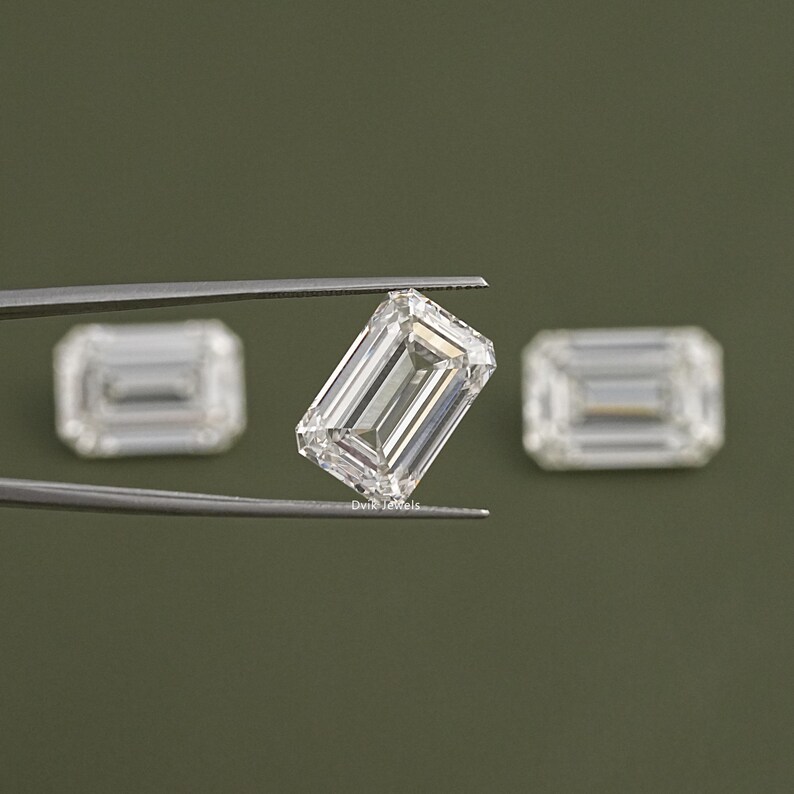 Emerald Cut Lab Grown Loose Diamond, 11.00 To 15.00 CT Lab Created Diamond, IGI Certified CVD Diamond For Ring, Personalized Gift For Her