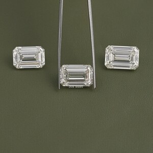 Emerald Cut Lab Grown Loose Diamond, 11.00 To 15.00 CT Lab Created Diamond, IGI Certified CVD Diamond For Ring, Personalized Gift For Her
