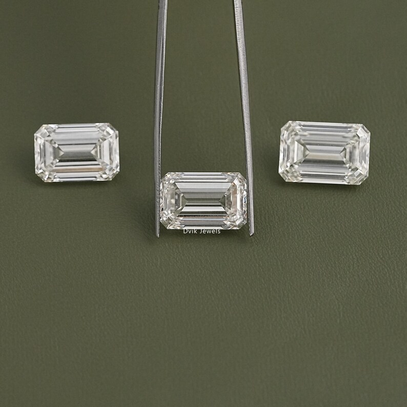 Emerald Cut Lab Grown Loose Diamond, 11.00 To 15.00 CT Lab Created Diamond, IGI Certified CVD Diamond For Ring, Personalized Gift For Her