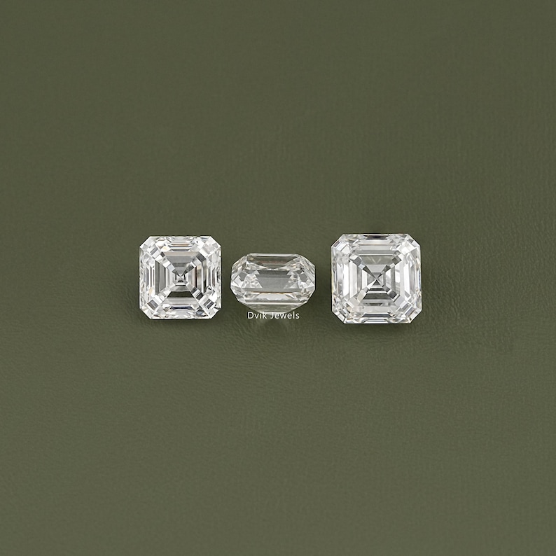 11.00 To 15.00 Carat Asscher Cut Lab Loose Diamond, IGI Certified Diamond For Jewelry Making, Conflict Free Loose Diamond For Wedding Ring