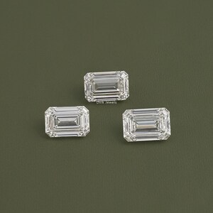 Emerald Cut Lab Grown Loose Diamond, 11.00 To 15.00 CT Lab Created Diamond, IGI Certified CVD Diamond For Ring, Personalized Gift For Her