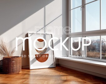 Mockup di cornice verticale: interno luminoso, oggetto intelligente PSD