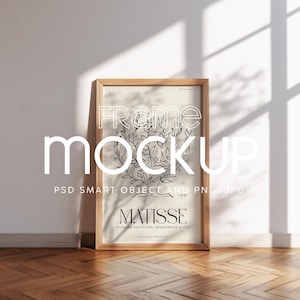 Minimalistic Interior Mockup Design Gallery Frame Mockup Bright Tall Vertical Frame Template Mockup Smart Object PSD Mockup Photoshop Mockup