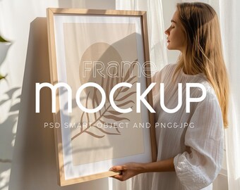 Mockup di cornice per camera da letto: esposizione di opere d'arte minimaliste (PSD)