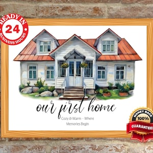 Custom Watercolor House Portrait, Personalized Art