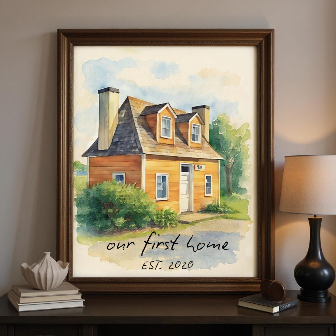 Custom Watercolor House Portrait: New Home Gift (digital) - Etsy