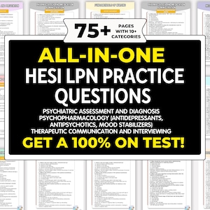 Preguntas de práctica del examen HESI LPN 308 / Incluye explicaciones detalladas