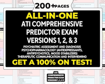 ATI Comprehensive Predictor Exam 2025 2026 Questions Answers