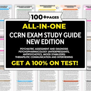 CCRN Exam Study Guide: ICU Nursing Notes, Hemodynamics (Instant Download)