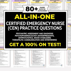 316 Questions for the Certified Emergency Nurse (CEN) 2025 Exam with Answers & Explanations