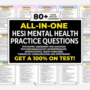 320 Questions for the HESI Mental Health 2024 Exam with Answers & Rationales