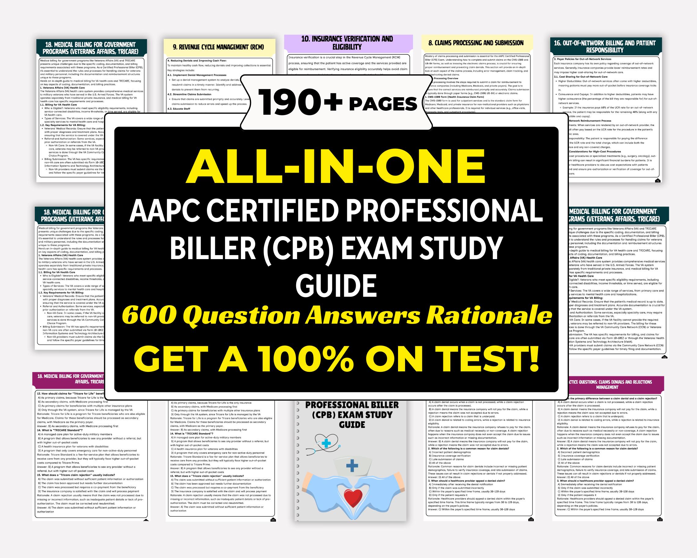 AAPC Certified Professional Biller (CPB) Exam Test Prep: Study Guide ...