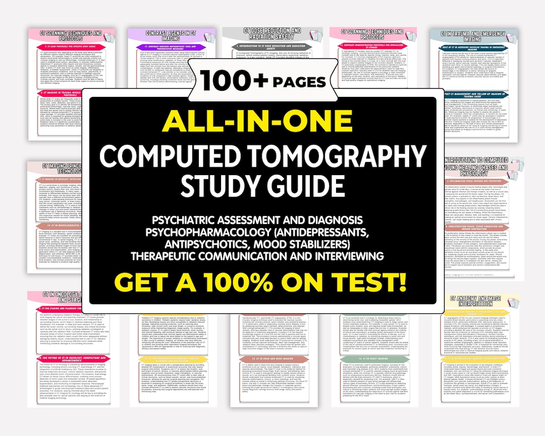 CT Exam Study Guide 2024-2025: Radiologic Technologist Resources - Etsy