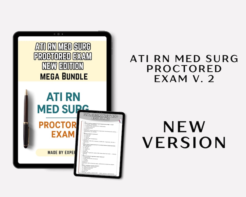 ATI RN Med Surg Proctored Exam Questions & Answers 2025 - Etsy