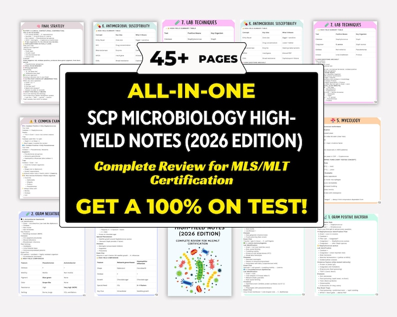 SCP Microbiology High-yield Notes (2026 Edition) - Etsy