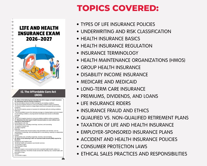 Life and Health Insurance Exam Test Prep: Study Guide - Practice