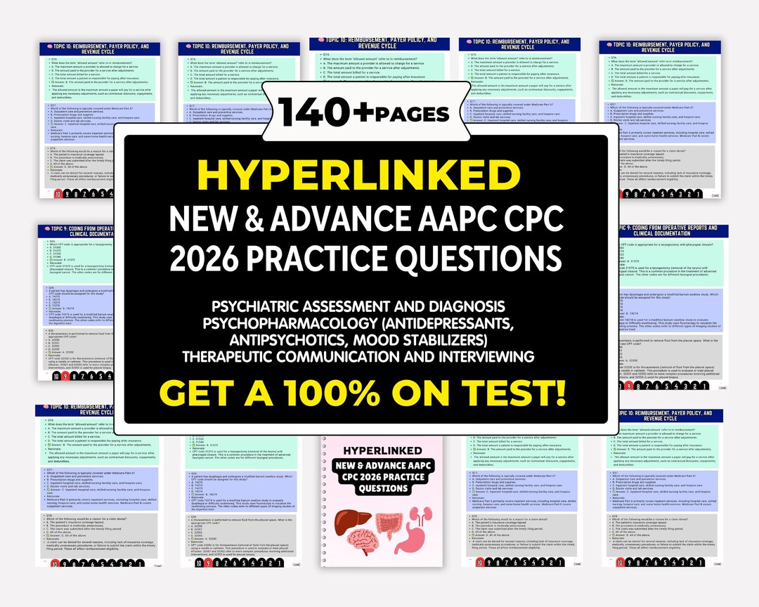 420 NEW & Advance AAPC CPC 2026 Practice Questions - Etsy