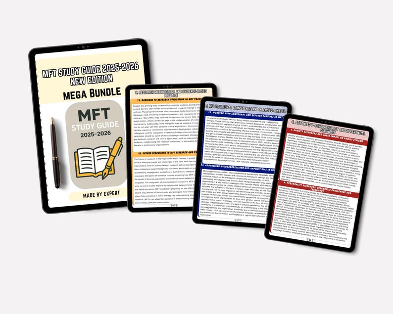 Side Guide Mft MFT Study Guide 2025-2026: Therapy Exam Prep - Etsy